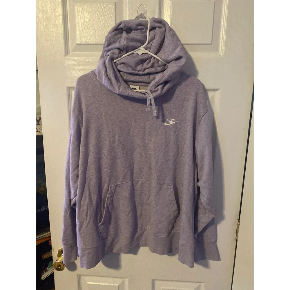 Nike Sportswear Essential Hoodie Light Purple Heather Pullover 3X Plus Size